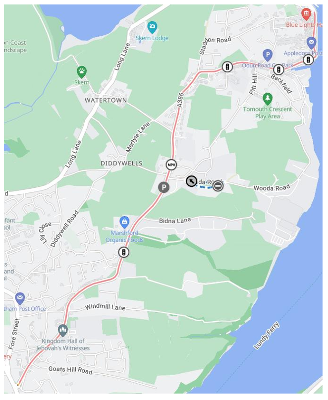 Temporary Traffic Order - A386 grouped, Northam (TTRO2672954)