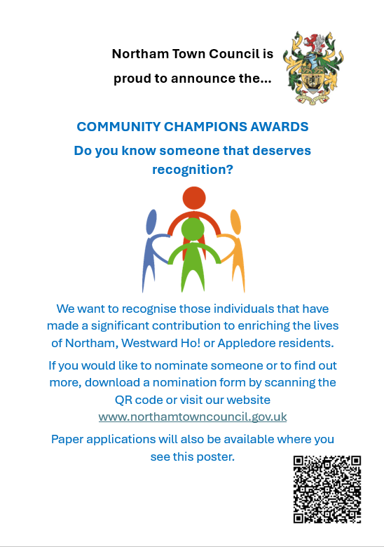Nominations are open for the Northam Town Council Community Champion Award for 2025