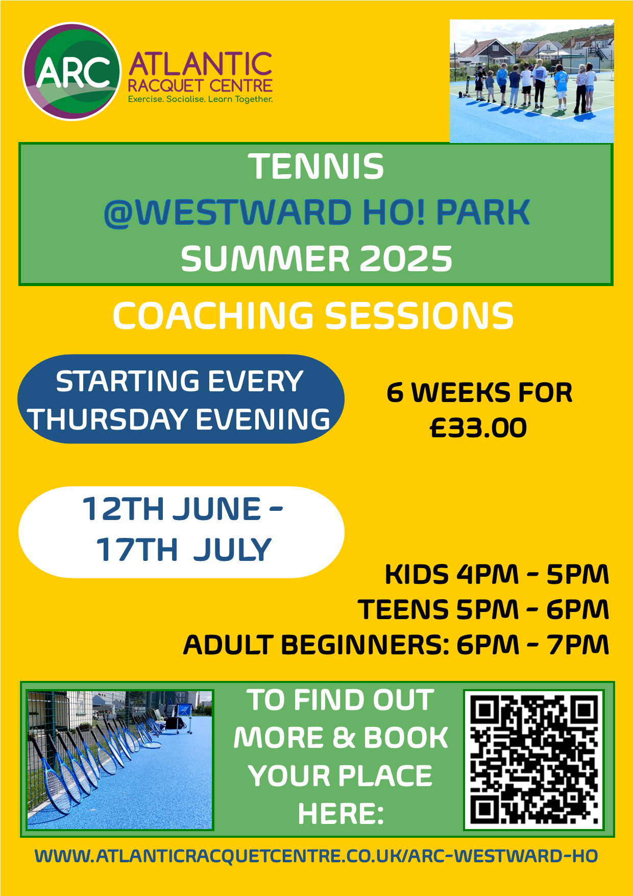 Tennis coaching available @Westward Ho! 